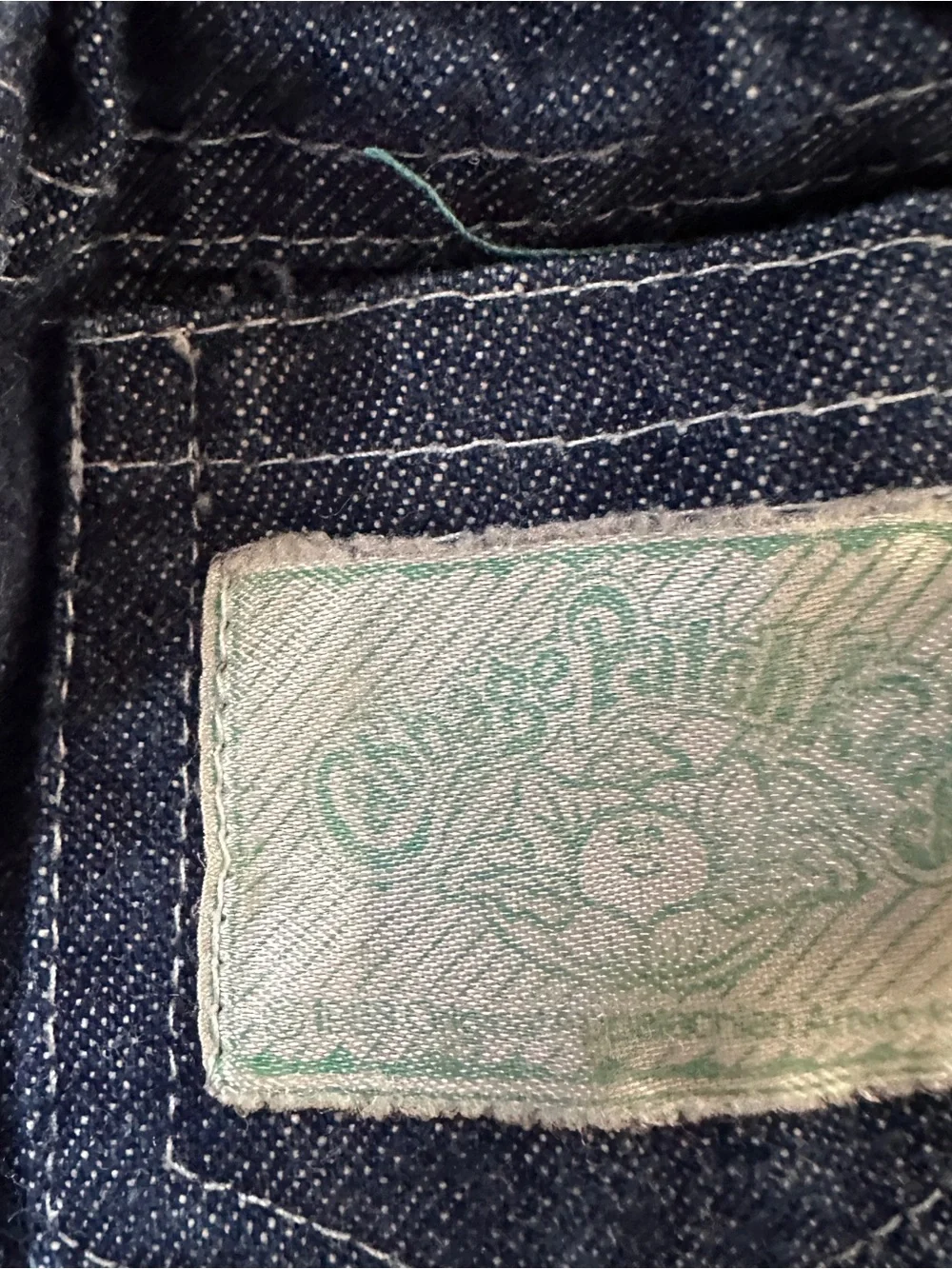 Vintage Cabbage Patch Blue & White Striped Doll Top Shirt Denim Pants Jeans Set